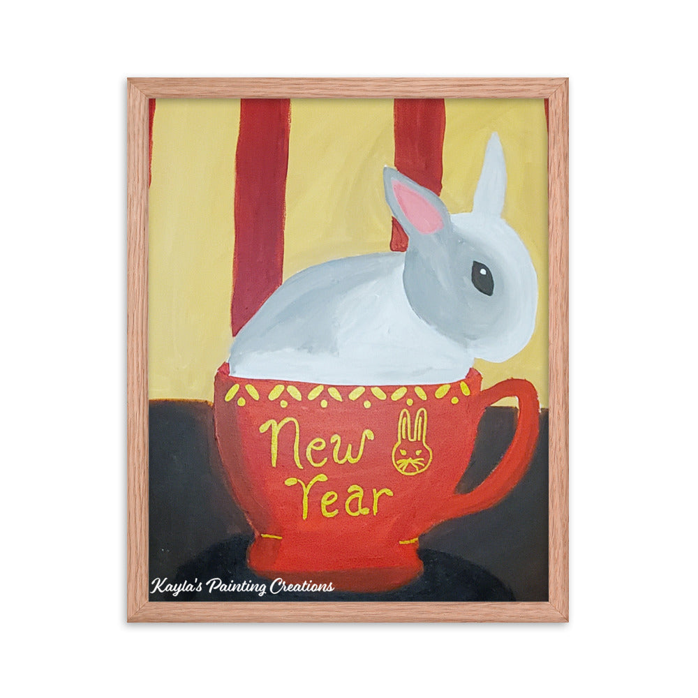 New Year Bunny Framed poster